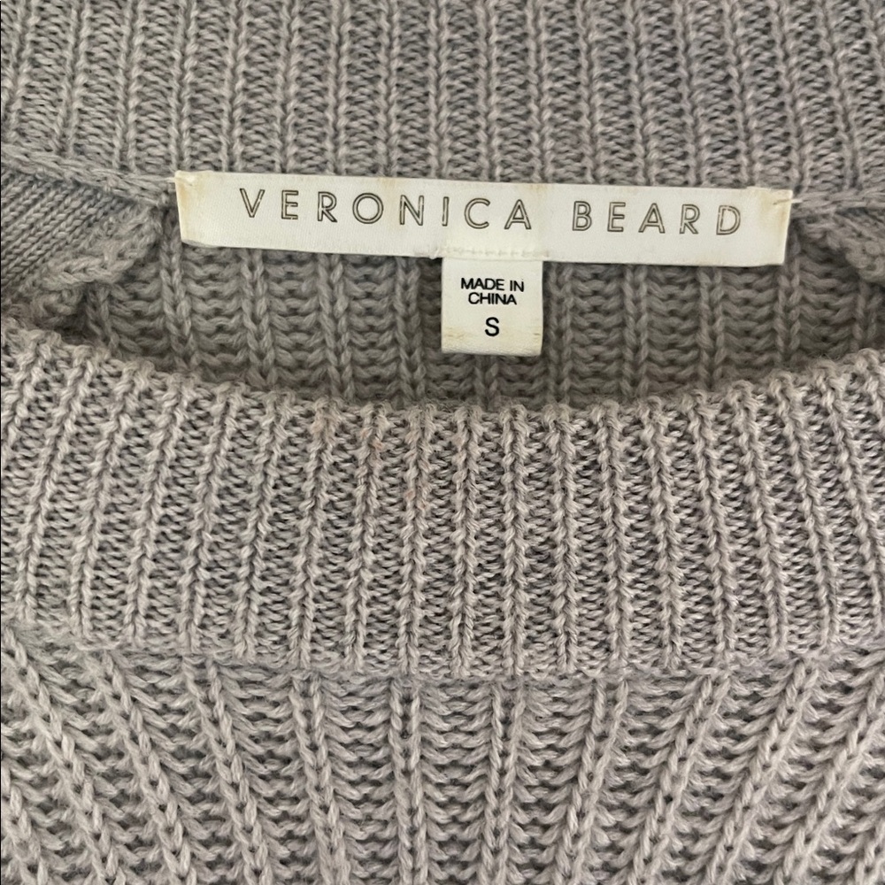 Veronica Beard Heather Gray Ribbed Sweater - Picture 2 of 9